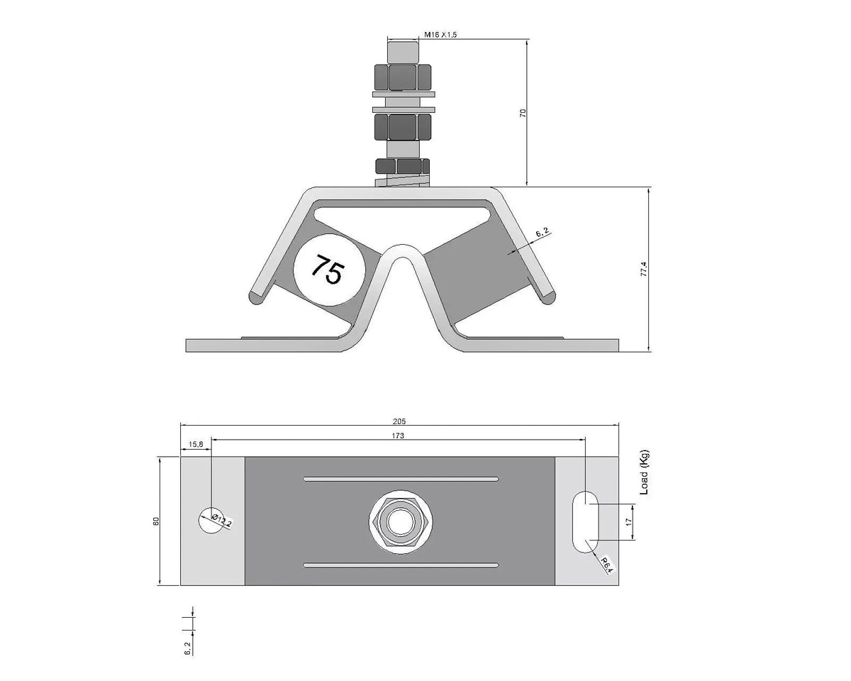 Replacement Engine Mount for Yanmar 3YM30 3GM30F (N/A) 128270-08341