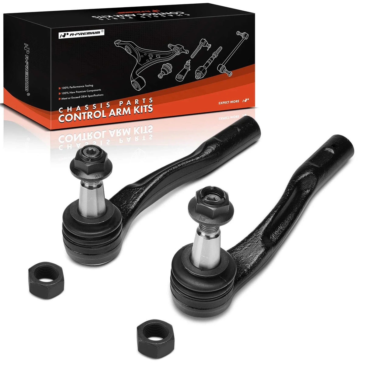 2X Front Outer Tie Rod Ends for Mercedes-Benz Sprinter 1500 (2019–2023)