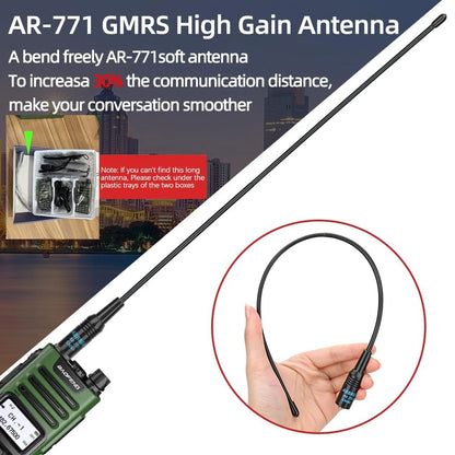 2X BAOFENG GM-15 Pro 8W GMRS Radio Handheld Walkie Talkie Green