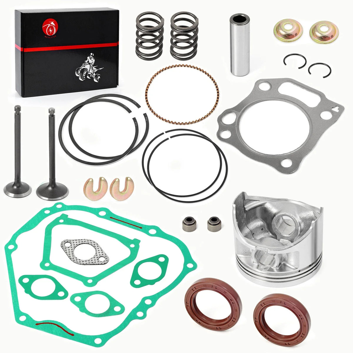 Top End Kit Piston Intake Exhaust Valve for Yamaha Golf Cart YDRA (2007–2016)