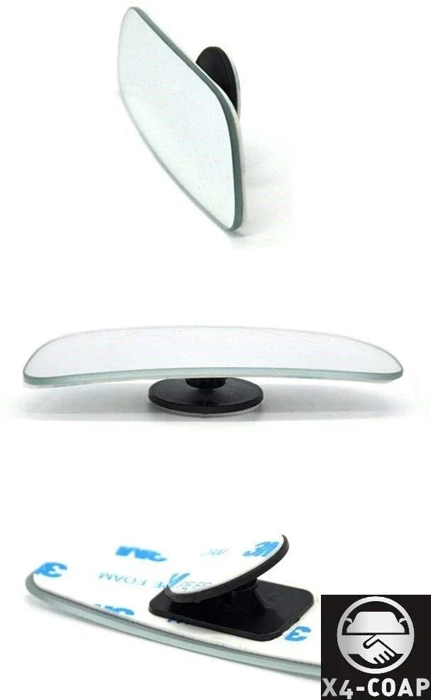 2X Wide Angle Convex Rear Side View Blind Spot Mirrors for Universal Fit