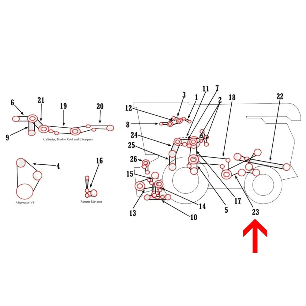 843310M1 Belt for John Deere Combine Straw Walker (Europe Only)