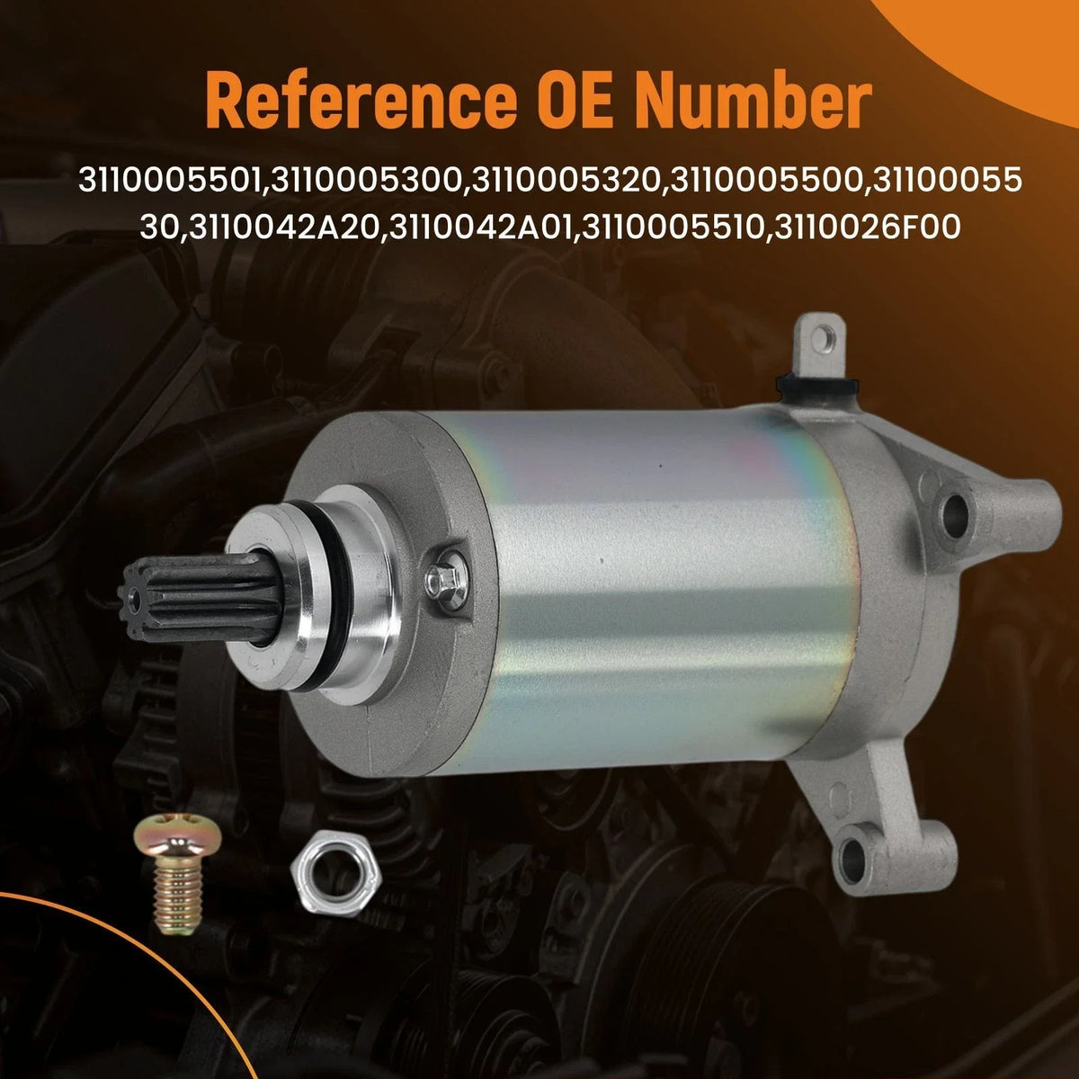 9-Teeth Starter Motor for Suzuki DR200SE (1996–2013) 12V 3110005530