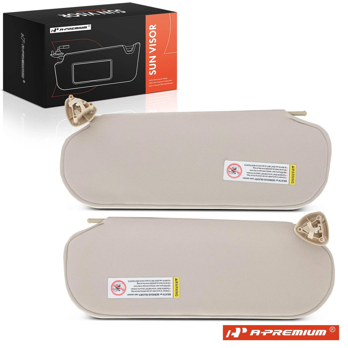 2X Sun Visor Replacement for Chevrolet Express GMC Savana 1500 (20883004, 84054695, 84054688)