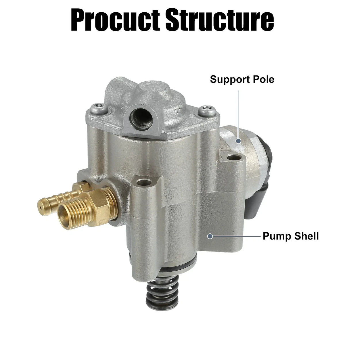 High Pressure Fuel Pump for Audi A3 Base 2.0L (2006–2008) No. 06F127025M