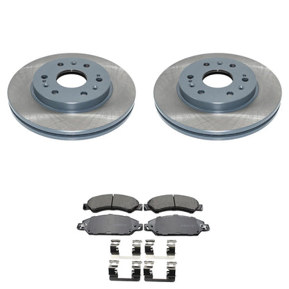 Front Rotors & Akebono ProACT Ceramic Brake Pads Kit for Silverado 1500 (2014–2019)