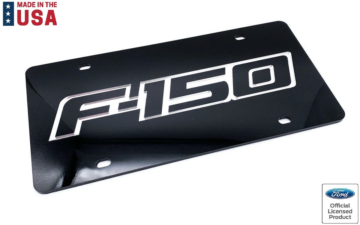 Acrylic Premium Black License Plate for Ford F-150 Mirror Emblem (2009–2014)