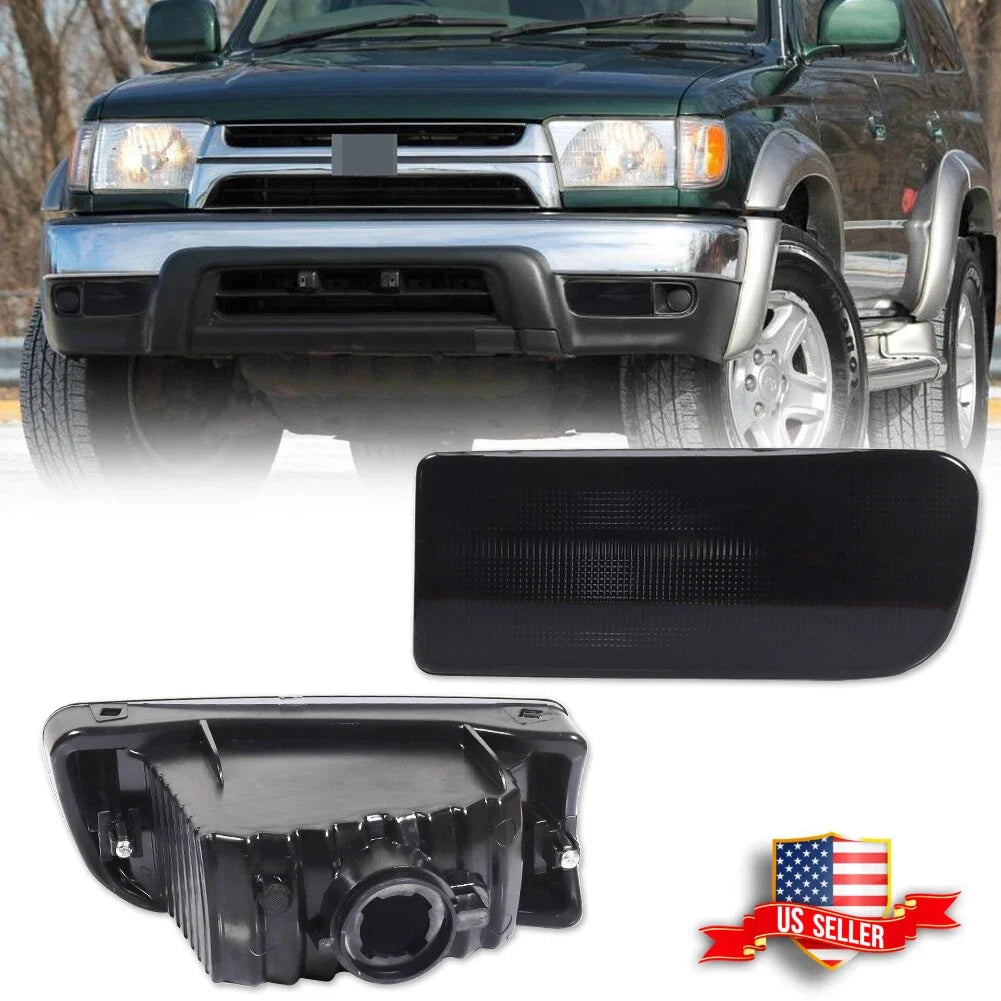 Set of 2 Smoked Lens Front Bumper Turn Signal Lights for Toyota 4Runner (1999–2002)