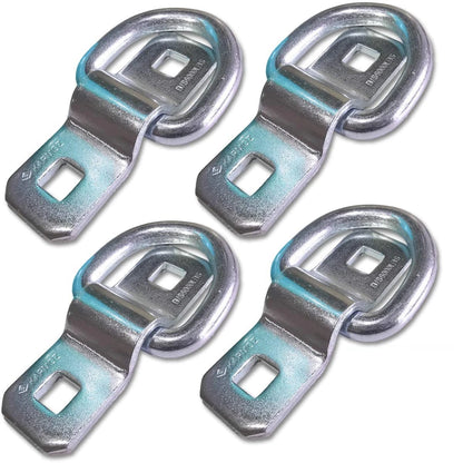 Set of 4 Heavy Duty 3/8” D Rings Tie Down Anchors Hooks for Trucks