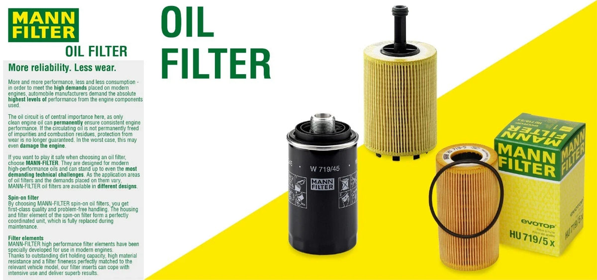 Set of 3 Engine Oil Filters for VW Beetle Bora Eos Golf Jetta Audi A3 (2000–2023)