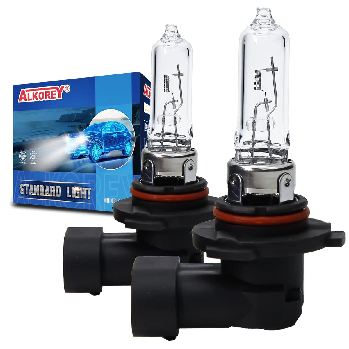 2X 9005 HB3 12V 65W Car Headlight Bulbs for Various Vehicles (Warm White 3300K)