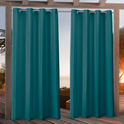 Set of 2 Grommet Top Curtain Panels for Indoor/Outdoor Use (54"x96")