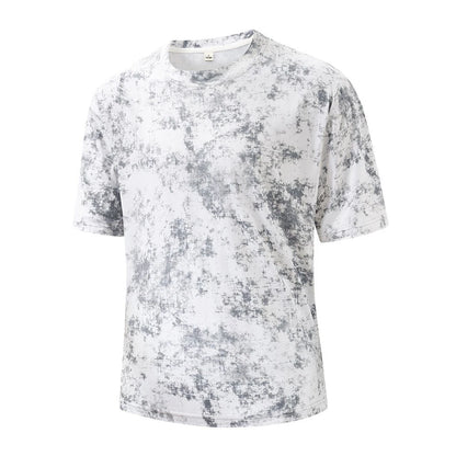 Casual Tie Dye T-Shirt for Men - Loose Fit, Short Sleeve, Quick Dry