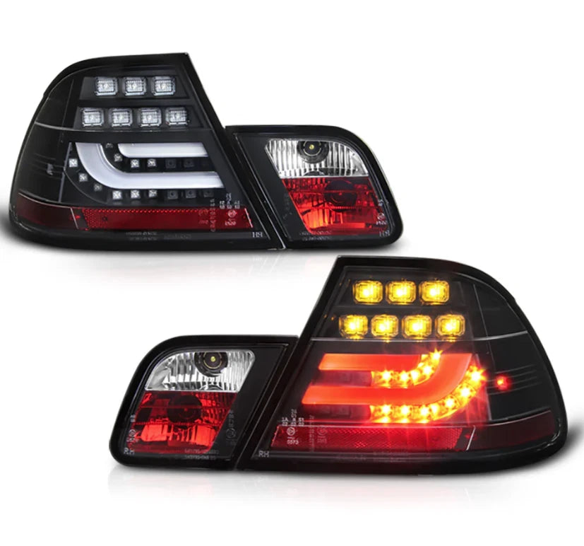 4X Black LED Taillights for BMW E46 3-Series Coupe (2000–2003) NTR6494B