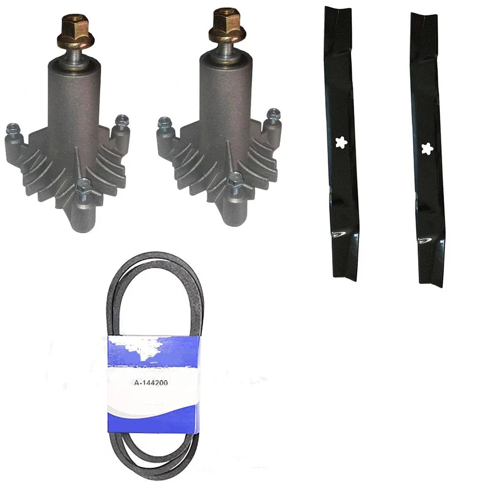 Mulching Blade Mandrel Belt Kit for Craftsman Riding Mower (Fits 130794, 138971, 128774)