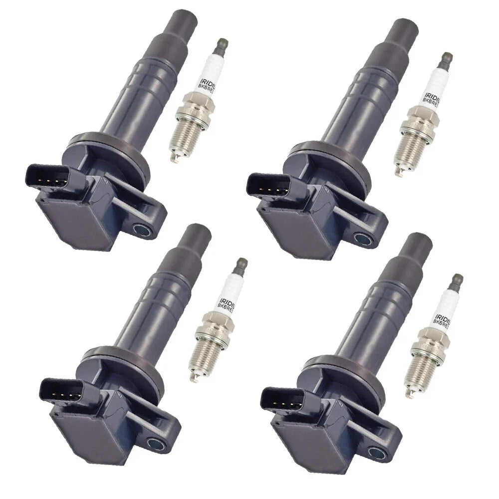 Set of 4 Ignition Coils & Spark Plugs for Toyota Corolla Celica Matrix (2000–2008) UF247