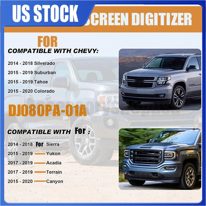 Touch-Screen Glass Digitizer LCD for Chevrolet GMC (2015–2018) DJ080PA-01A