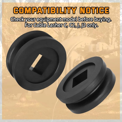 Set of 2 Rubber Drive Wheels for Cable Lasher C, C2, J, J2