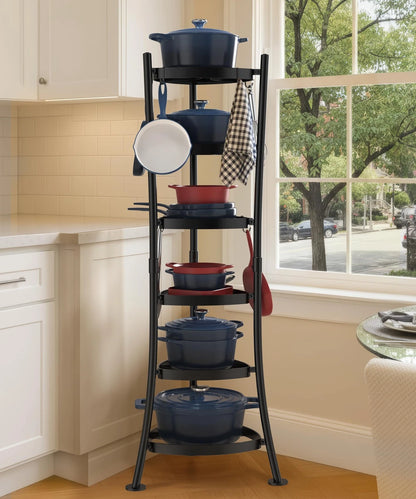 Freestanding Pot Rack for Kitchen (19.31" x 21.93" x 58") - 264 Lbs Capacity