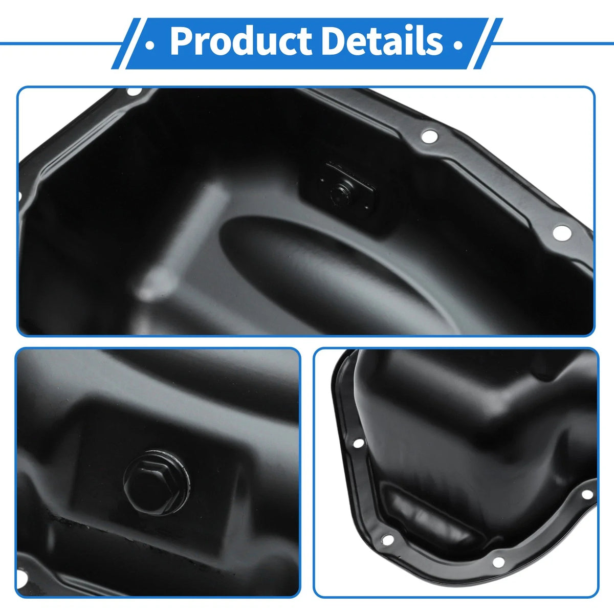 1 Pc Engine Oil Pan No.121010V040 for Toyota RAV4 (2009–2017) Steel Black