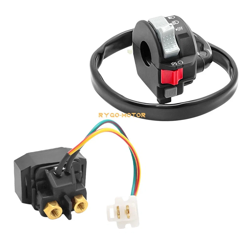 Start Stop Switch & Starter Solenoid Relay for Yamaha Big Bear 350 (1996–1998)