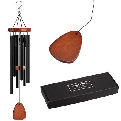 Large Outdoor Wind Chimes for Memorial Use - Deep Black