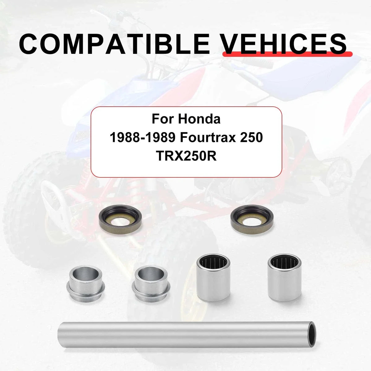 Swingarm Needle Bearing Bushing Kit for Honda Fourtrax TRX250R (1988–1989)