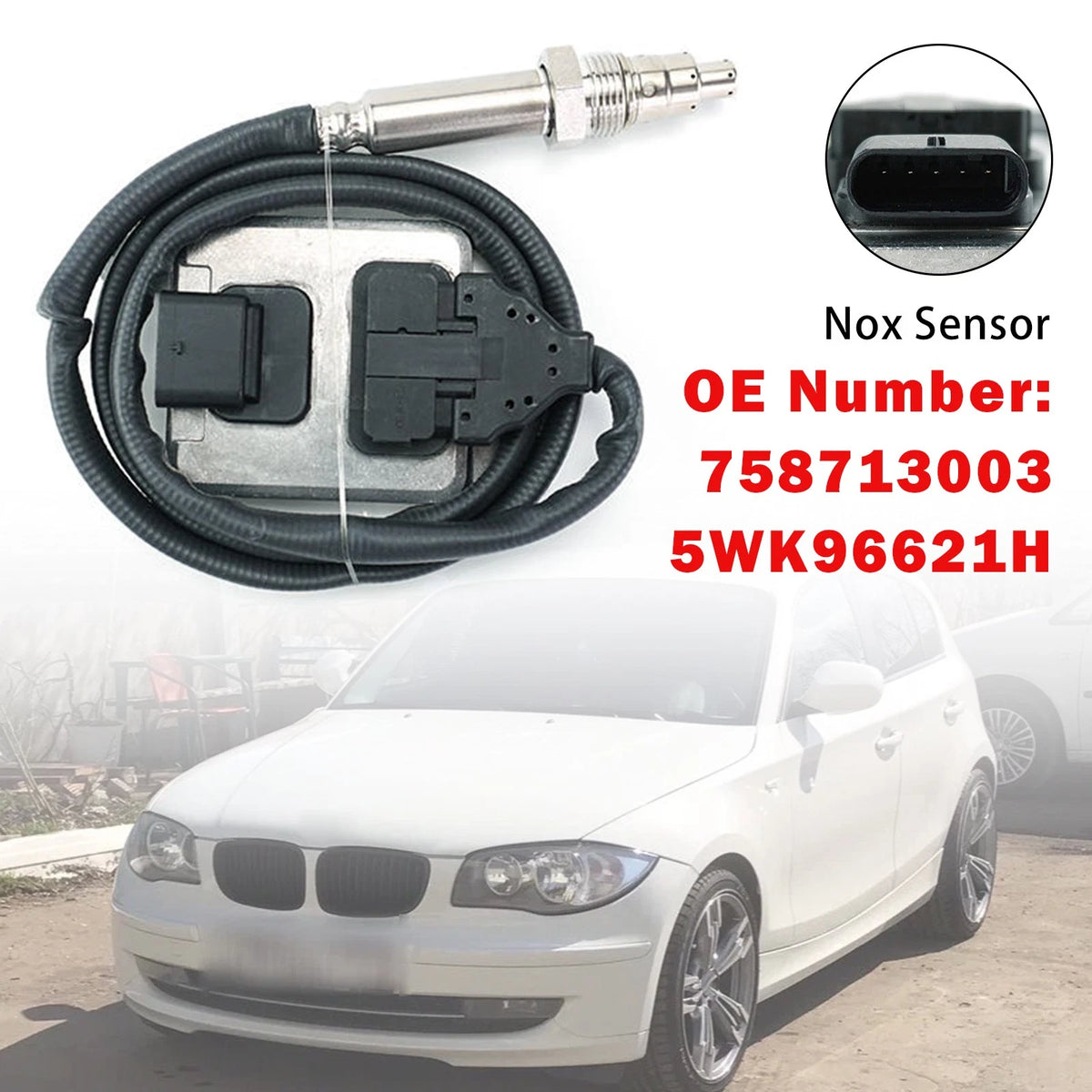 NOx Sensor 2X for BMW E81 E82 E87 E88 E90 E91 E92 E93 LCI (758713003, 5WK96621H)