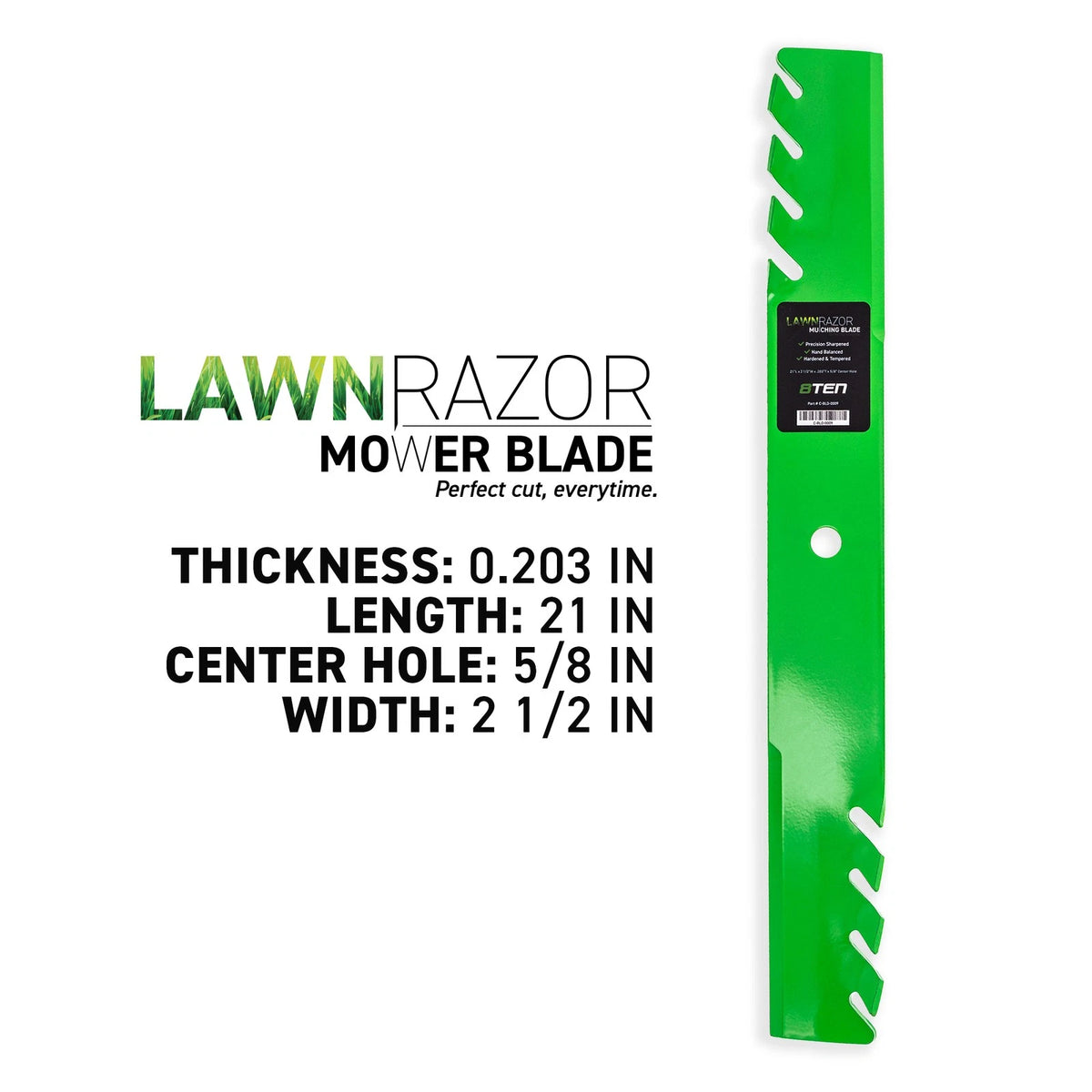 6 Pack Toothed Mower Blades for Scag Husqvarna (GDU10232, 48111, 539101733)