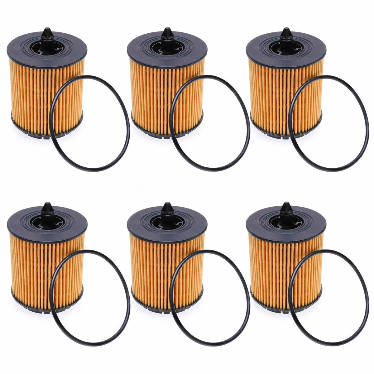 6pcs Oil Filter Replacement Kit for Chevy Saturn (PF457GO, CH9018)