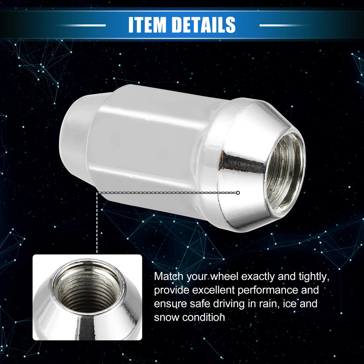 20 Pcs Wheel Lug Nuts for Ford Explorer, Lincoln MKS (1/2-20)