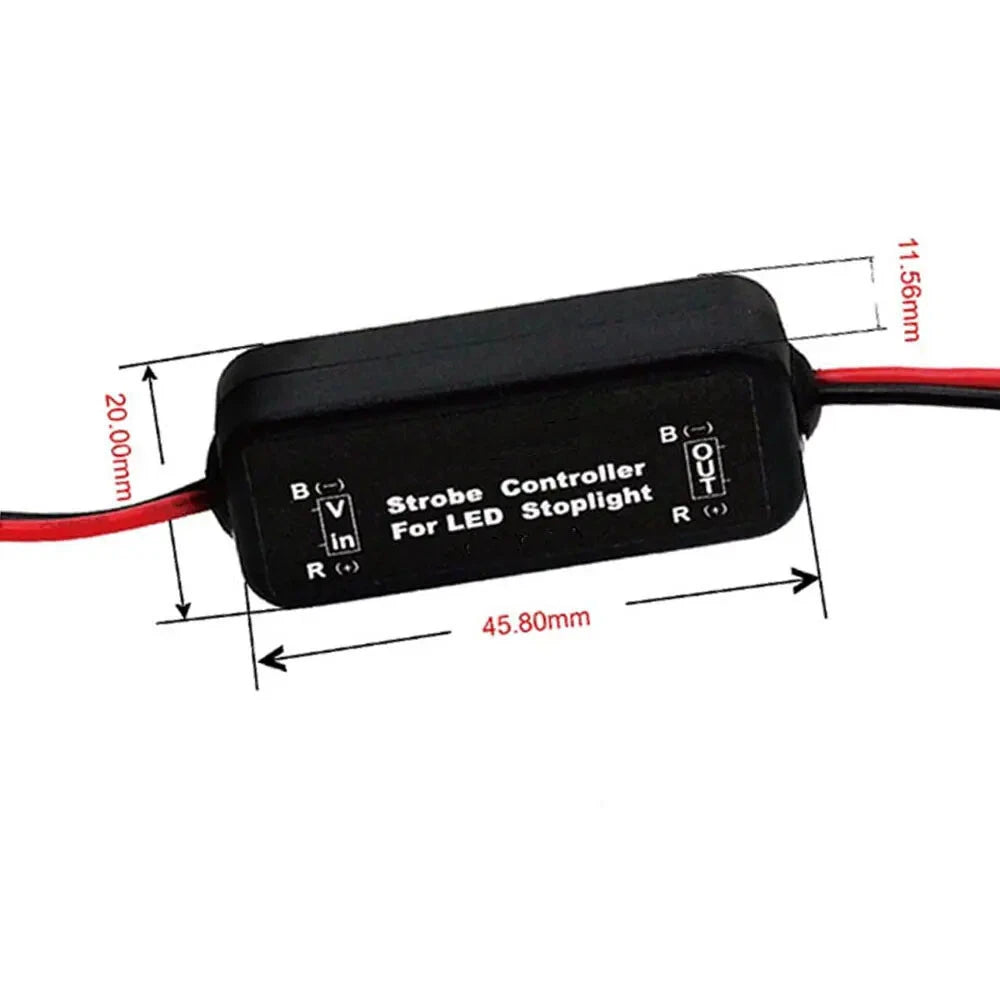 2PC Flash Strobe Controllers for Car LED Brake Stop Light