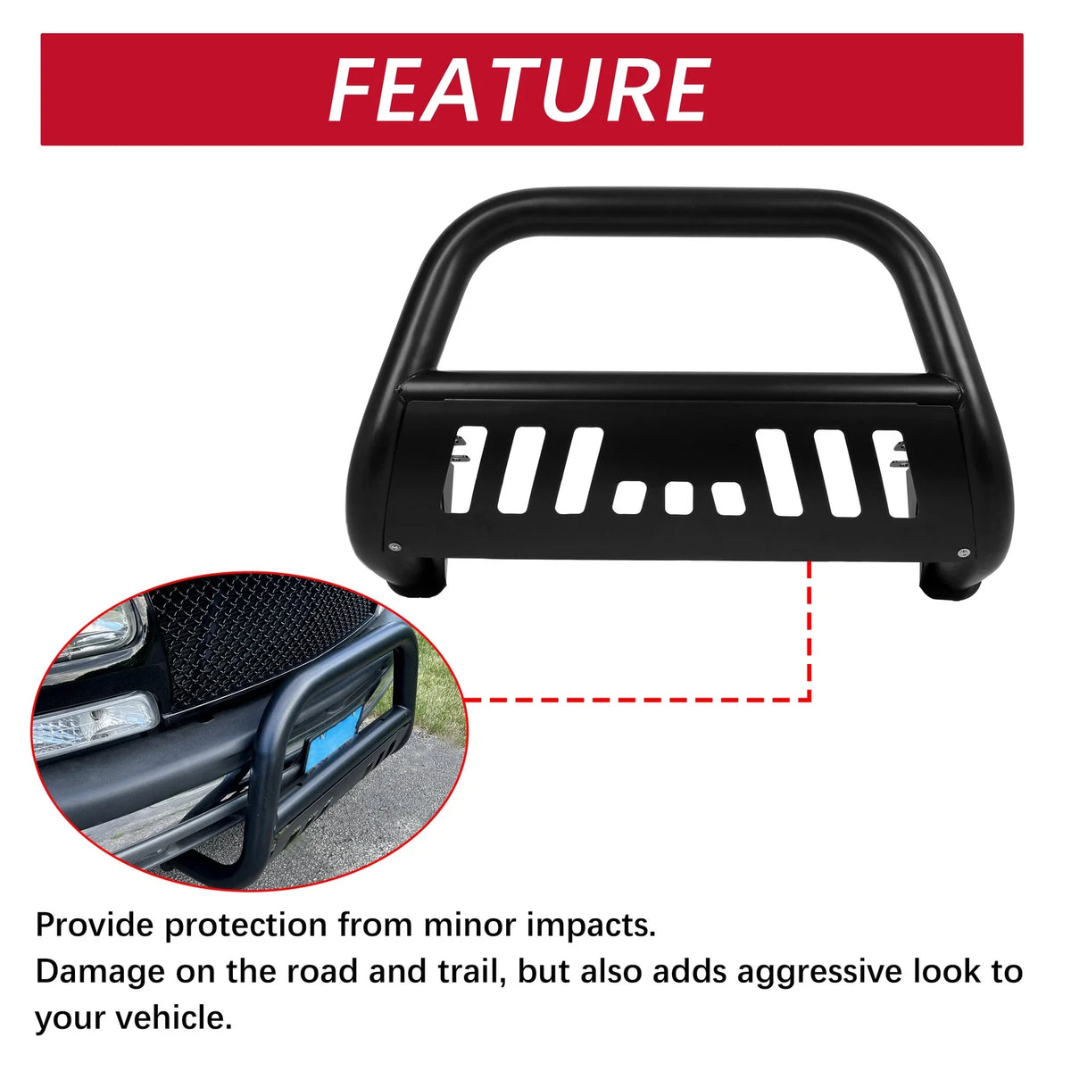 3" Front Bull Bumper Bar Brush Guard for Silverado/Sierra/Tahoe/Yukon (1999–2007)