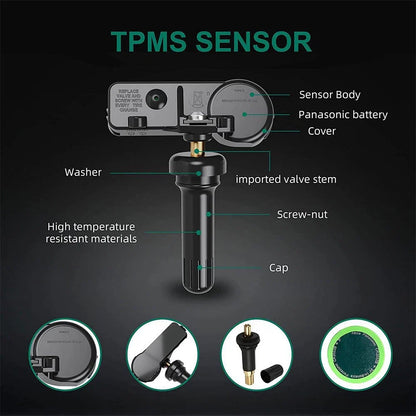 4PCS TPMS Tire Pressure Sensors for Ford Fiesta (2011–2013)