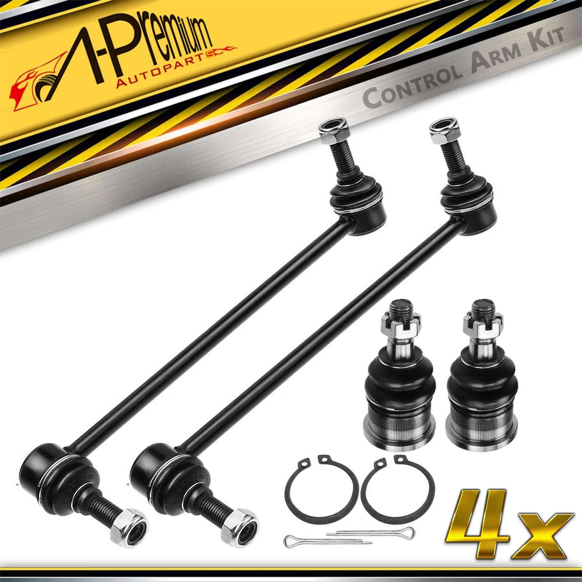 Set of 4 Front Ball Joints Sway Bar for Ford Taurus (1996–2007) K8687 K8734 K8735