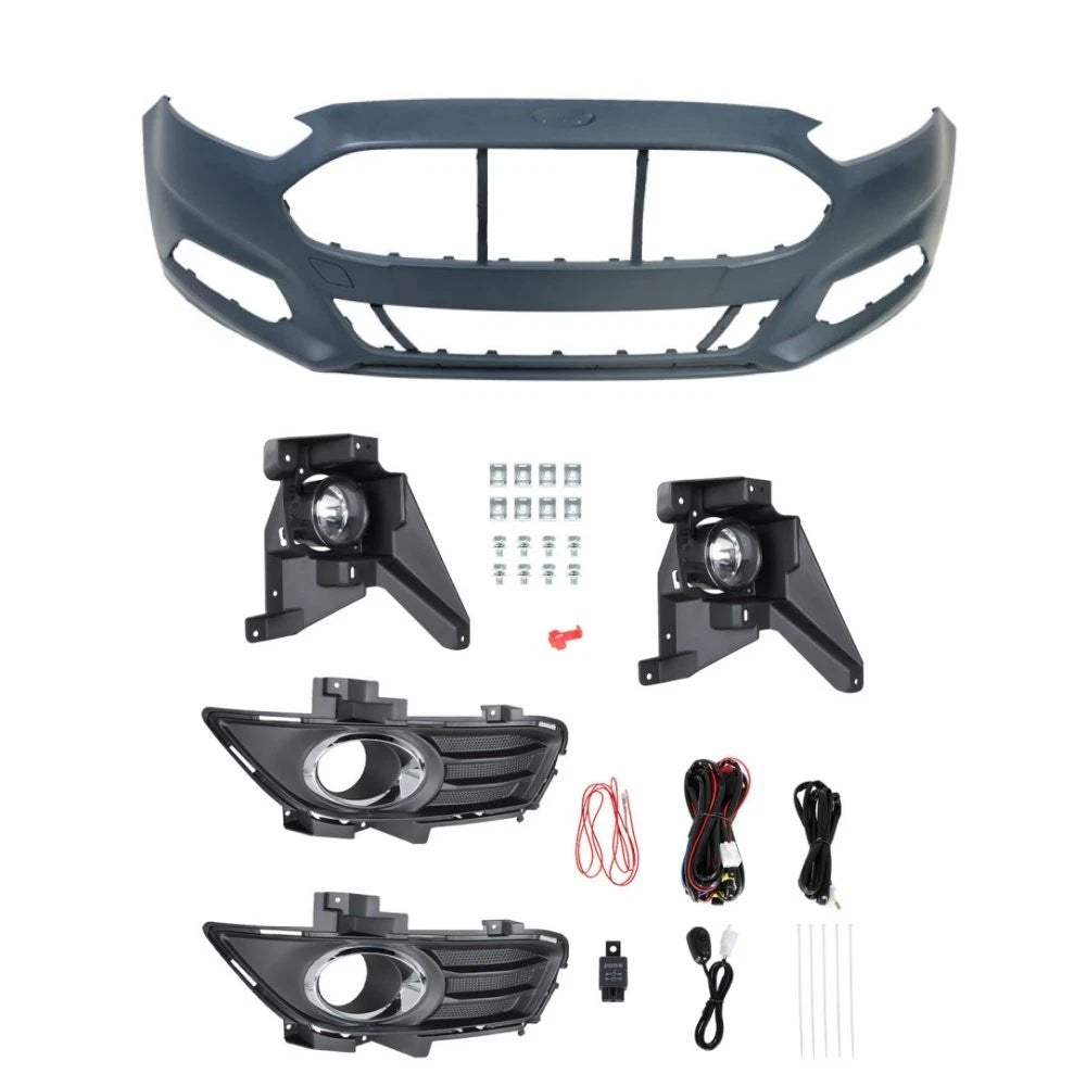 Front Bumper Cover & Fog Lights Set for Ford Fusion (2013–2016) BCK583K