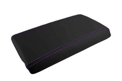 Leather Console Lid Armrest Cover for Nissan 300ZX Z32 (1990–1996) Purple Stitch