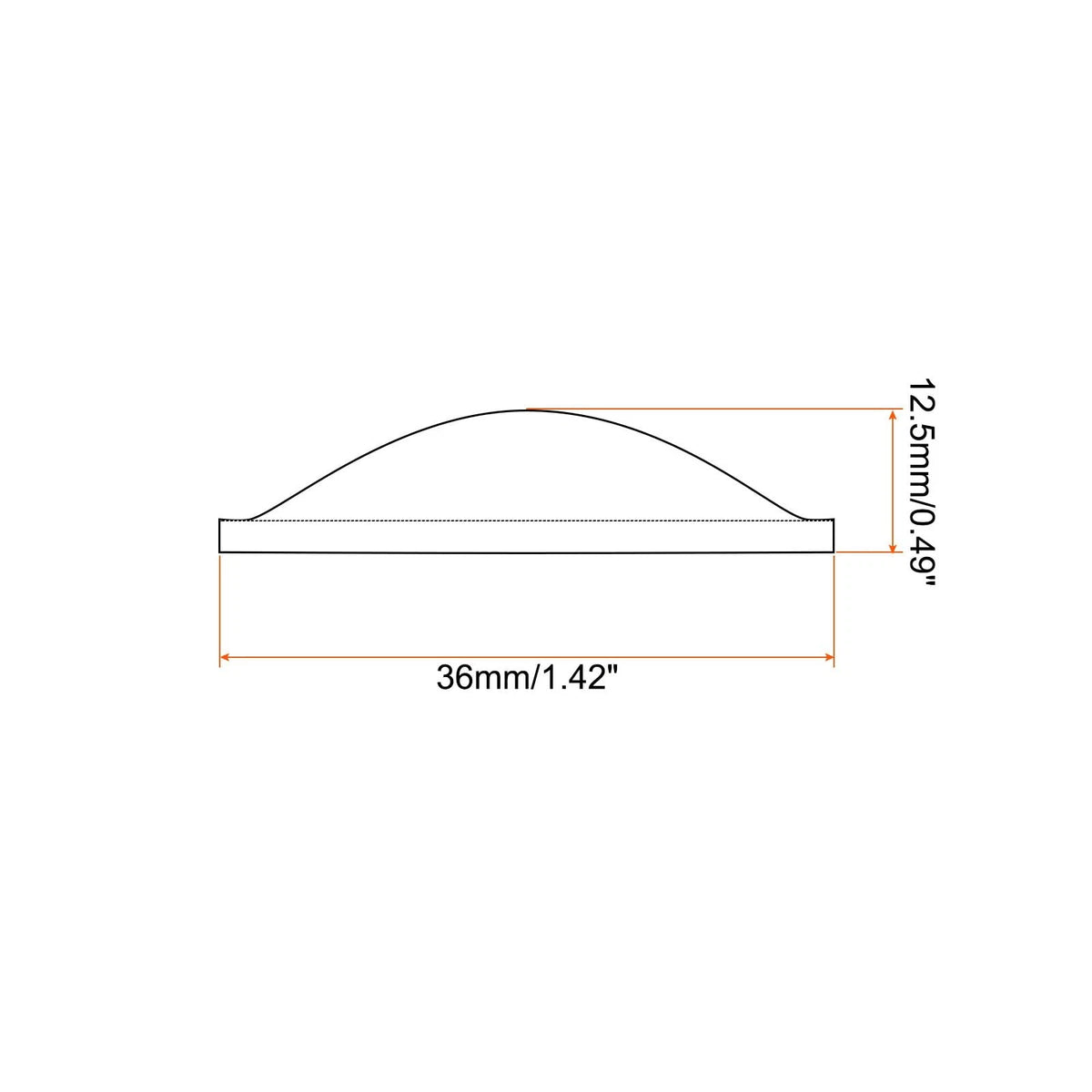 Set of 5 Flat Convex Lenses 36mm for Automotive Applications