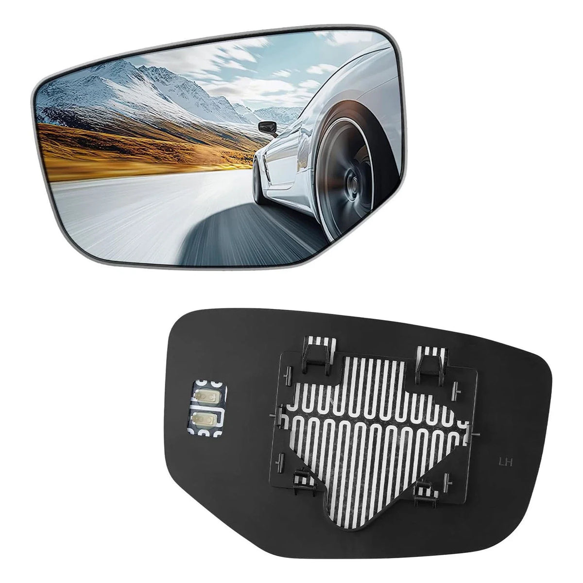 Heated Left Flat Mirror Glass for Honda Accord EX Sedan (2012)