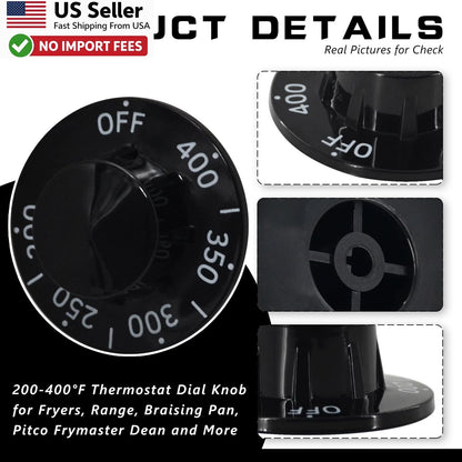 Stove Thermostat Knob for Fryer Oven (200–400°F)