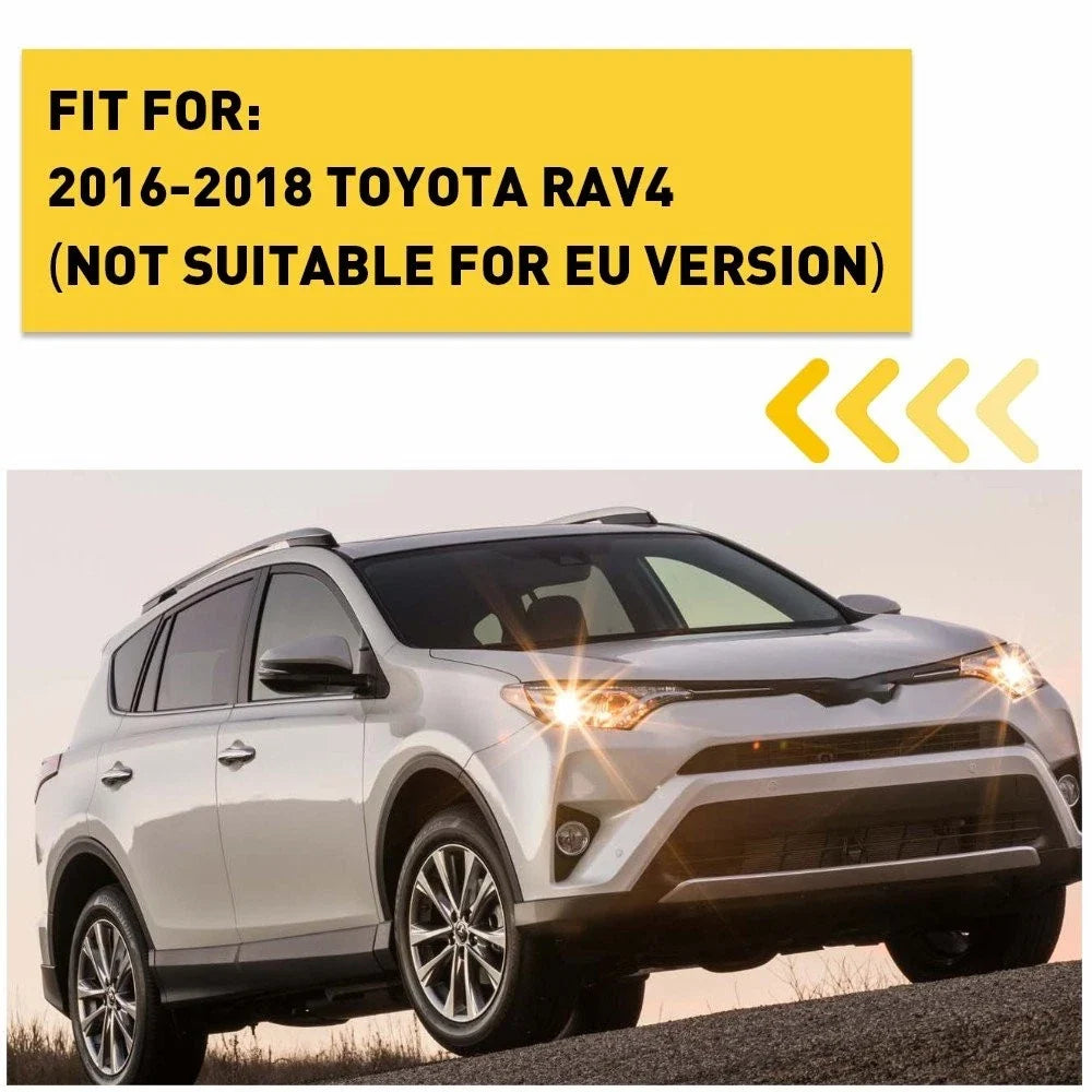 Pair Front Tow Hook Bumper Eye Covers for Toyota RAV4 (2016–2018)