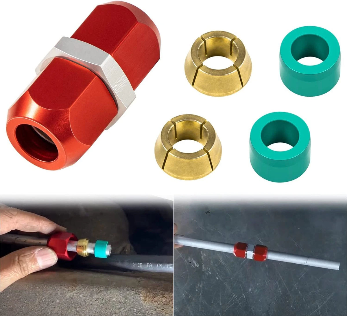 800-641 Line Splice for A/C, Coolant, Heater - 3/8 in. Aluminum Lines