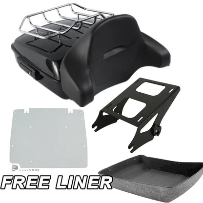 Chopped Trunk Pad Mount Rack Base Plate for Harley Street Road Glide (2014–2025)