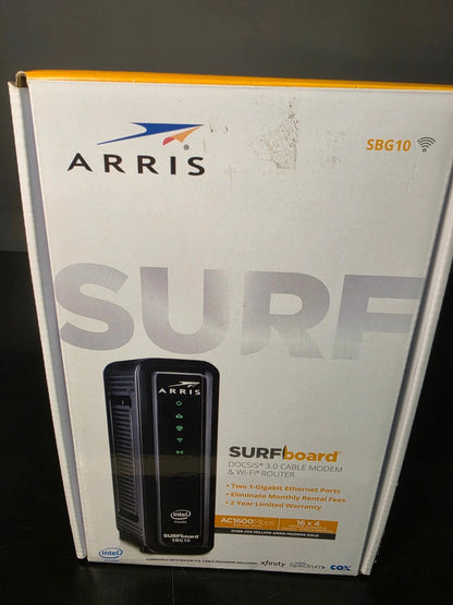 ARRIS SBG10 AC1600 Dual-Band Cable Modem Router for