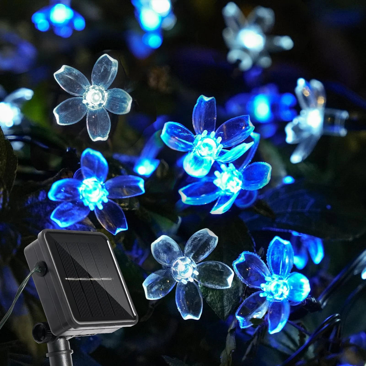 2X 52FT 120 LED Solar String Lights Outdoor Waterproof Fairy