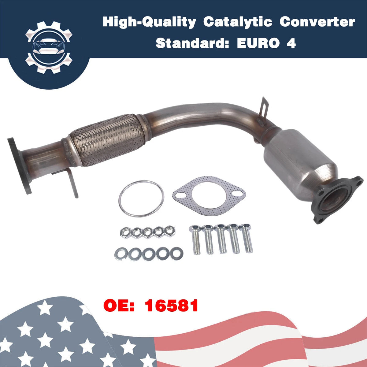 Front Catalytic Converter for GMC Terrain (2010–2014) Chevy Captiva Sport (2012–2015) 16581, 59521, 50507