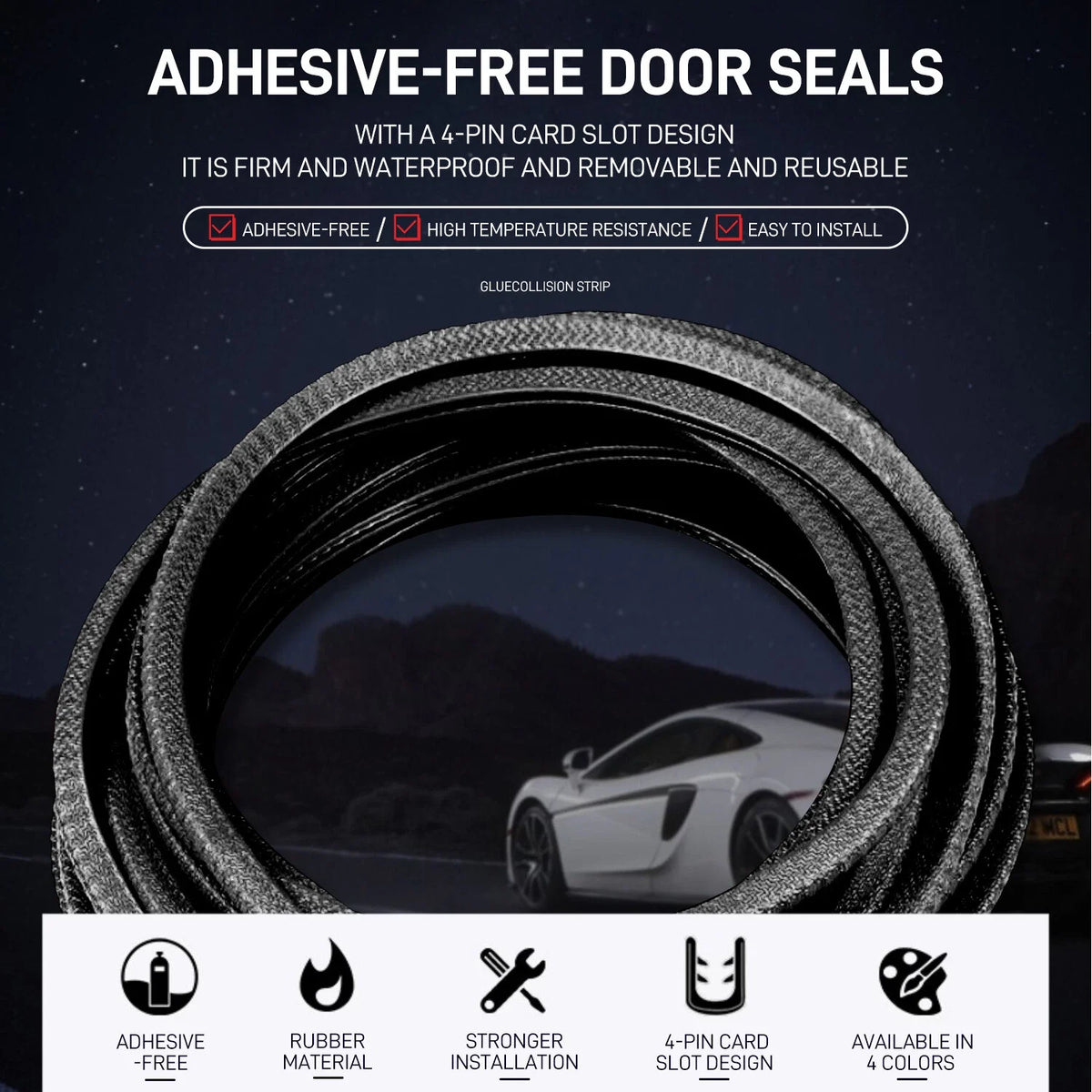 Car Door Trim Edge Strip Moulding Rubber Seal Protector for All Vehicles