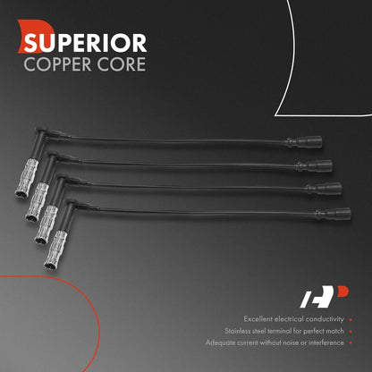 Set of 4 Spark Plug Wires for Mercedes-Benz W202 C220 (1994–1996)