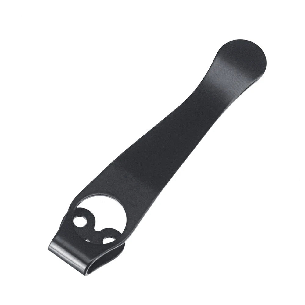 Black Titanium Deep Carry Pocket Clip for Spyderco PM2 Manix Delica