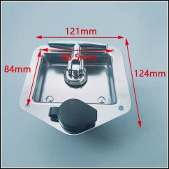 Set of 4 Trailer Door Latch T-Handle Locks with Keys Stainless Steel